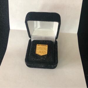 Rite Aid Pharmacy 5 Year Service Pin with Box - Gold version